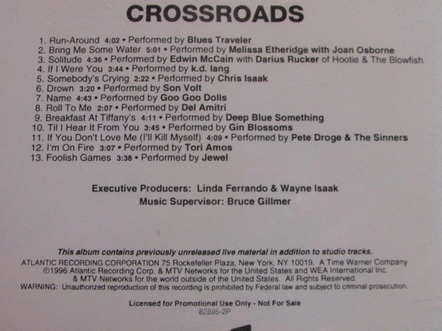 VH1 CROSSROADS ATLANTIC LABEL 13 TRK ПРОМО CD TORI AMOS ETHERIDGE DARIUS RUCKER - Изображение 3 из 4