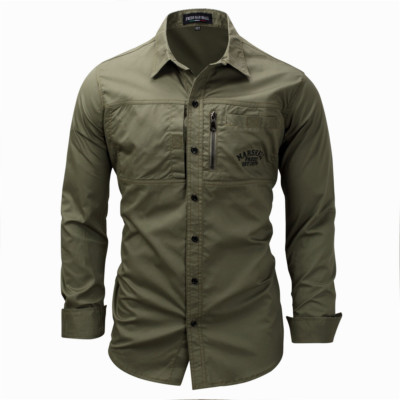 mens military style long sleeve shirts