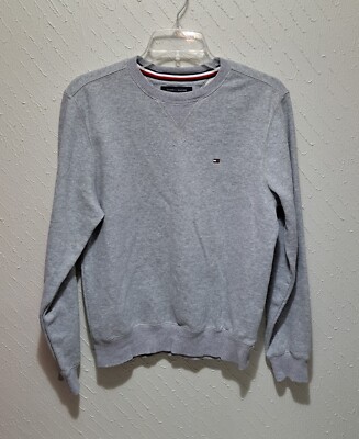 Tommy Hilfiger Women's Crew Neck Jumper Grey Fleece Long