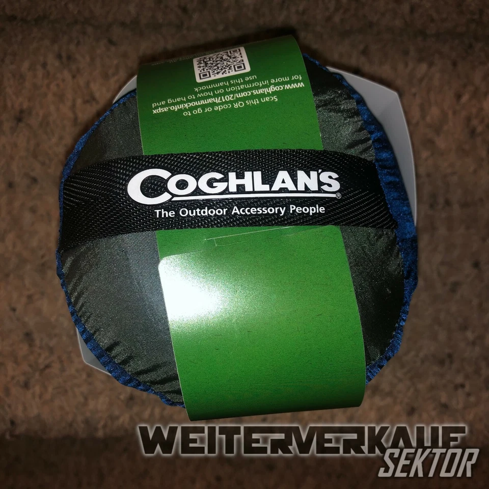 Hamaca doble paracaídas Coghlan's: azul/gris (NUEVA) se envía dentro de los Estados Unidos Foto 3 de 3