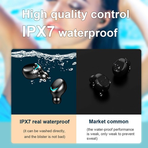 TWS Bluetooth 5.0 Headset Wireless Earphones In-Ear Earbuds Stereo Headphones - Picture 2 of 17