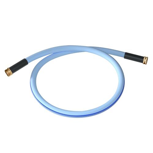 Heavy Duty Garden Hose 5/8 Inch x 5 Foot Blue Color Short Connection Leader 