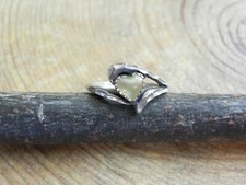 Wheeler Manufacturing Yellow MOP  Sterling Silver HEART Ring size 6