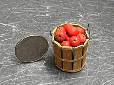 Dollhouse Miniature Vintage Tomatoes Vegetable Basket Food 1:12 inch scale B198