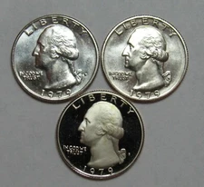 1979 P,D&S Washington Quarters in BU and Proof condition