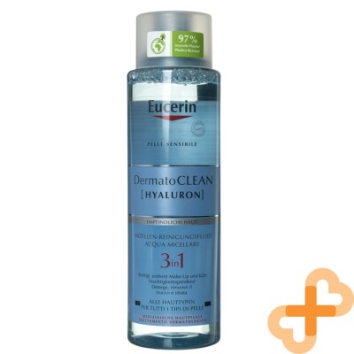EUCERIN DERMATOCLEAN 3 In 1 Mizellen-Reinigungswasser 400 ml Hyaluron