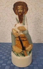 Vintage Ceramic Decanter Bottle features Hillbilly w/ Shotgun & Moonshine Jug