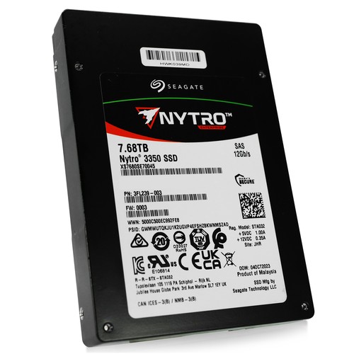 Seagate Nytro 3350 XS7680SE70045 7.68TB 1 DWPD SAS 12Gb/s 3D TLC 2.5in SSD - Afbeelding 6 van 8