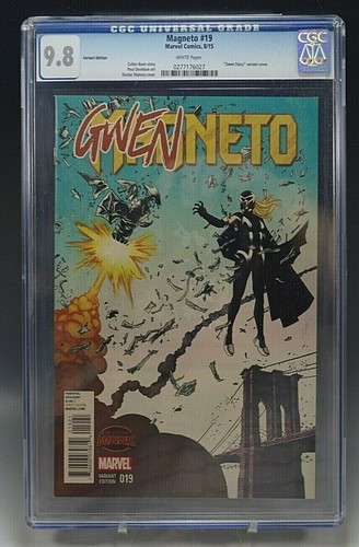 GWEN MAGNETO #19 CGC 9.8 EDIZIONE VARIANTE CLASSIFICATA COPERTINA MARVEL COMICS BOOK 08/15 - Foto 1 di 3