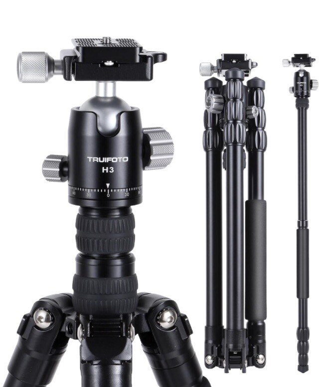 Truifoto Aluminum Alloy Tripod 71” 36 Lb capacity Load ( Black) | eBay