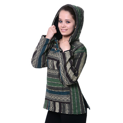 Nepal Baja Jerga Sweatshirt Poncho Damen Herren Hippie Goa Kunst und Magie
