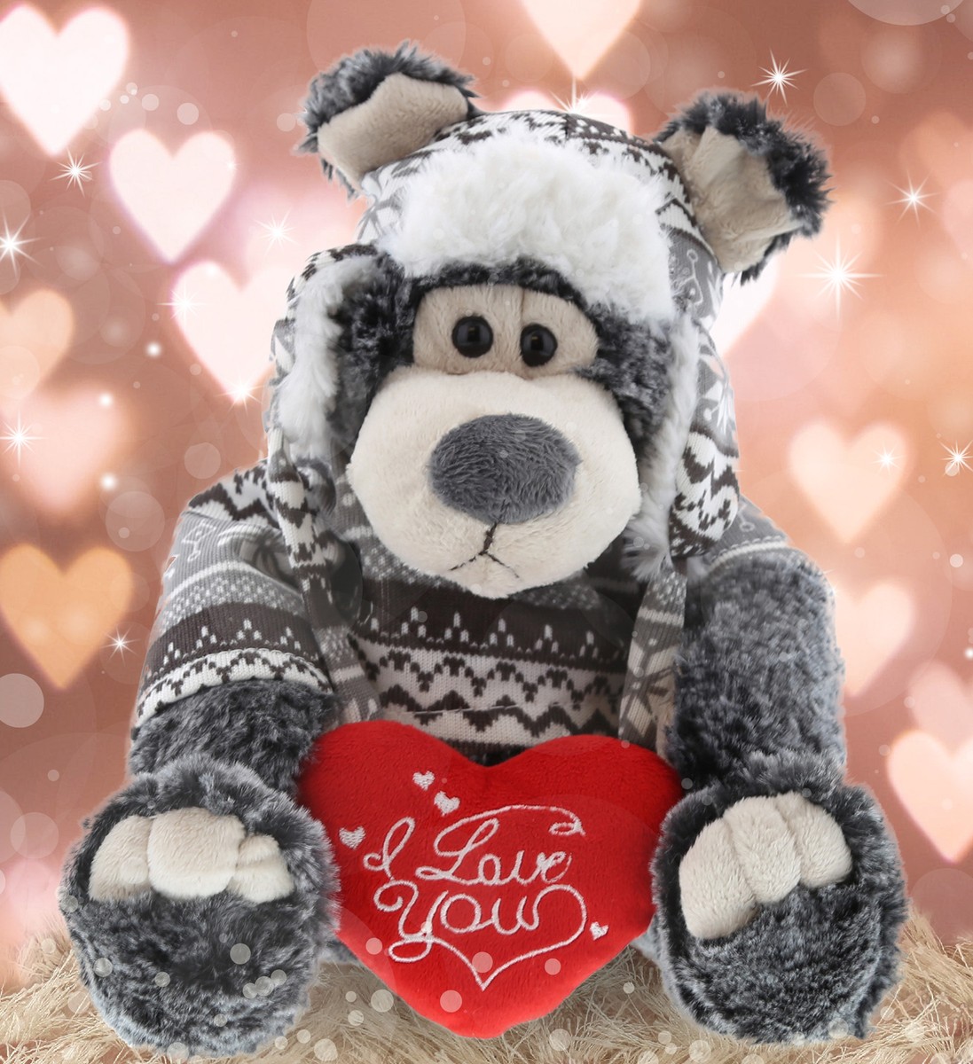Moose Stuffed Animal DolliBu I Love You Valentine Plush Brownish Sitting Moose - Cute Soft... Customizable Stuffed Animal Moose Stuffed Animal DolliBu I Love You Valentine Plush Brownish Sitting Moose - Cute Soft... Customizable Stuffed Animal