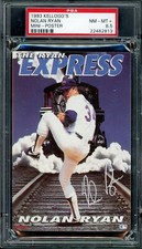 1993 Kellogg's Mini-Poster Baseball Nolan Ryan PSA 8.5