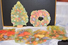 Lot 6 Vintage CHRISTMAS TREE Wall Paper Decor School Window