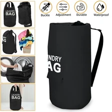 70L Lage Laundry Backpack Dirty Clothes Bag Luggage Storage with Shoulder Strap