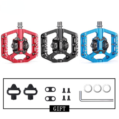 2 in 1 SPD Fahrrad Selbstsicherndes Pedal/Flat Bike Pedal MTB 3 Sealed Bearing Pedal