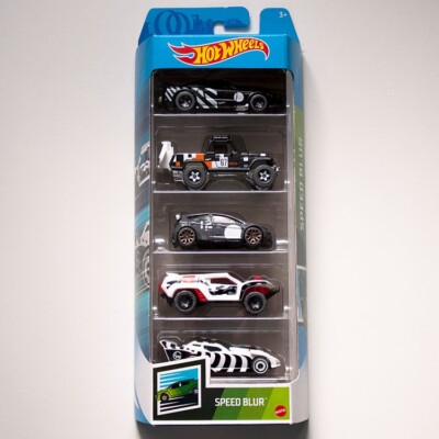 Hot Wheels Speed Blur 5-Pack 1:64 Diecast GTN45 New 2020, Toy Cars