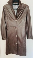 Jacket Coat Real Soft Leather Rrp£1250 Butterfly Silky Lininguk