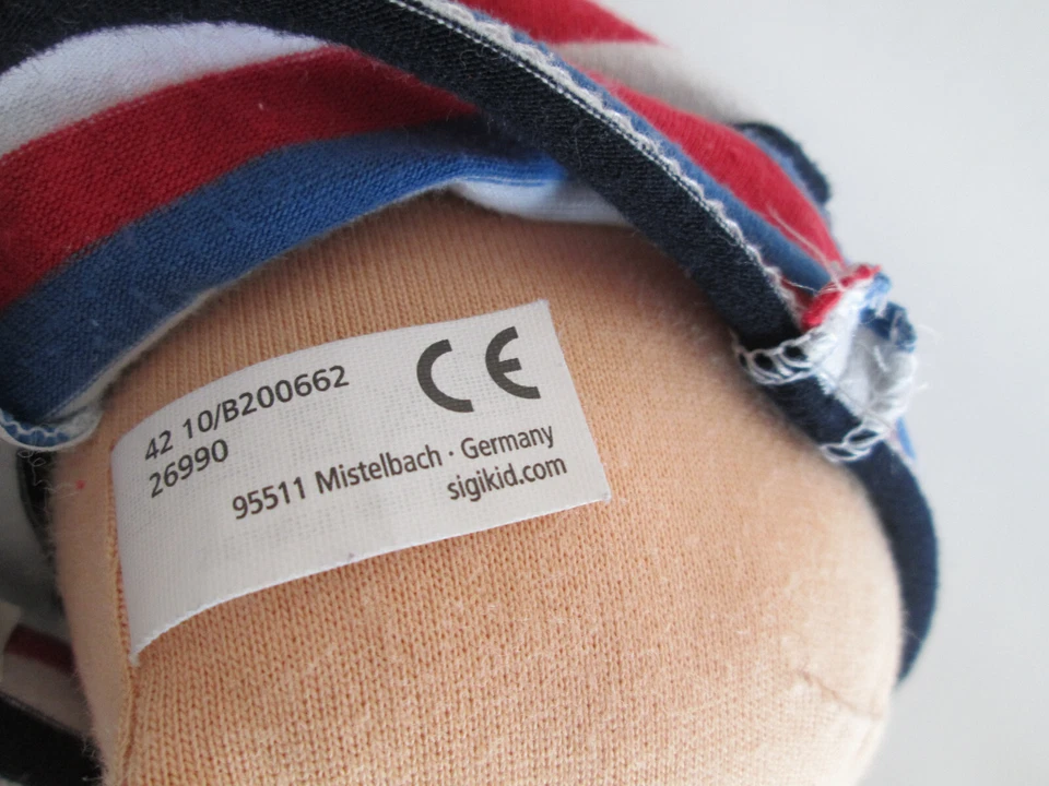 * Sigikid Puppe Junge Stoffkörper Schlenker ca. 30cm - Bild 3 von 4