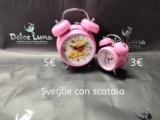 Sveglia Classica Vintage Forte Comodino Doppia Campana Senza Ticchettio  rosa