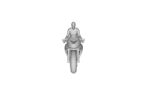 Printle T Homme 070--Man Motorcycle Sport Bike Figure for Dioramas Train Set - Picture 7 of 11