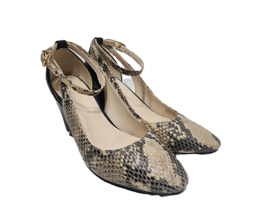 Zapatos de salón Cole Haan Grand Os con cordones con correa al tobillo piel de serpiente para mujer talla 7B Foto 4 de 4