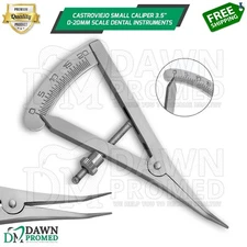 Castroviejo Caliper Angled 3.5" Small Bone Mapping 0-20mm Scale Dental Inst