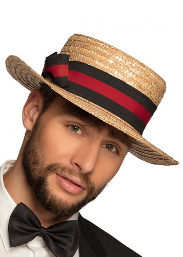 Deluxe 1920s Straw Boater Hat | eBay