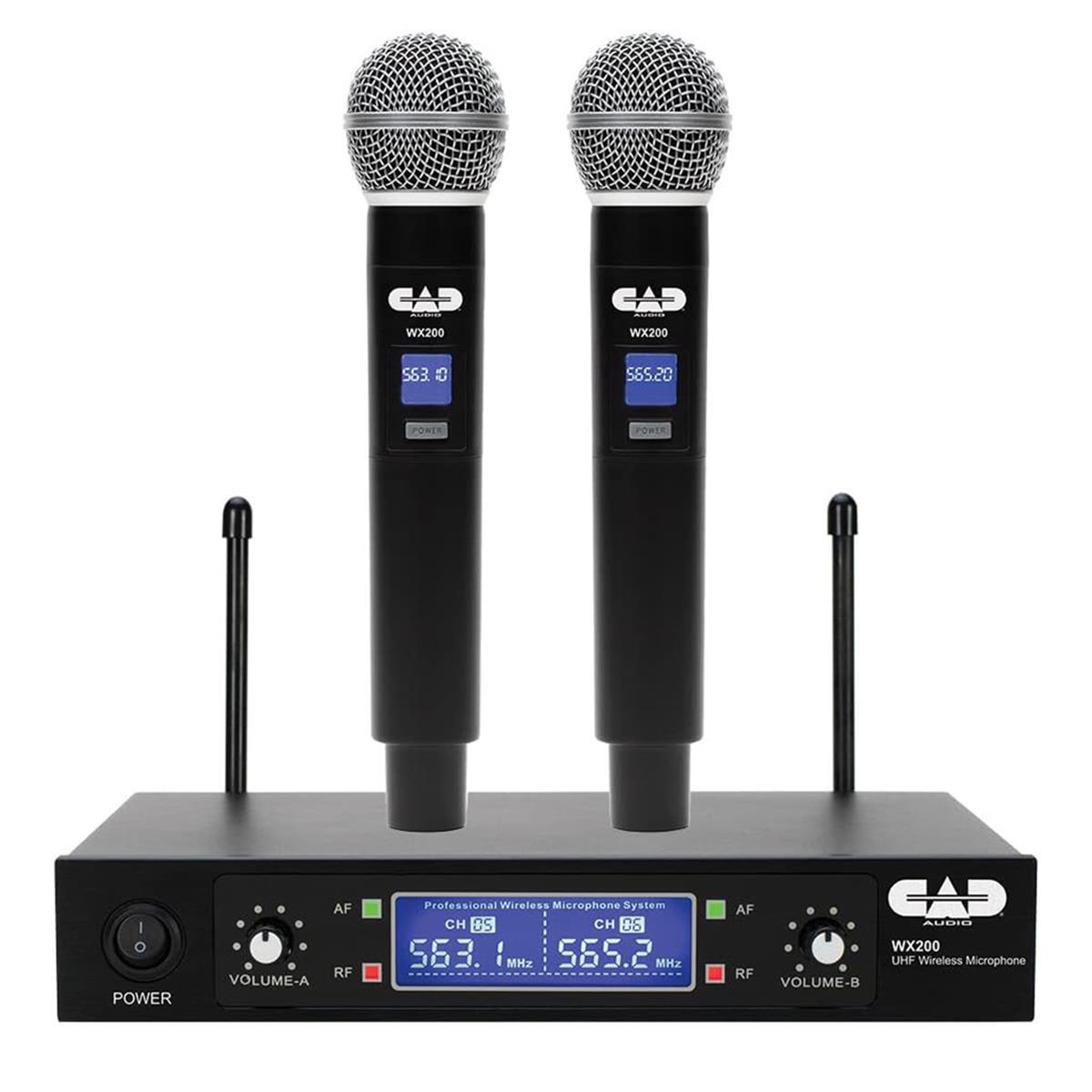 Двойная беспроводная портативная микрофонная система CAD Audio WX200 UHF, 563-565 МГц