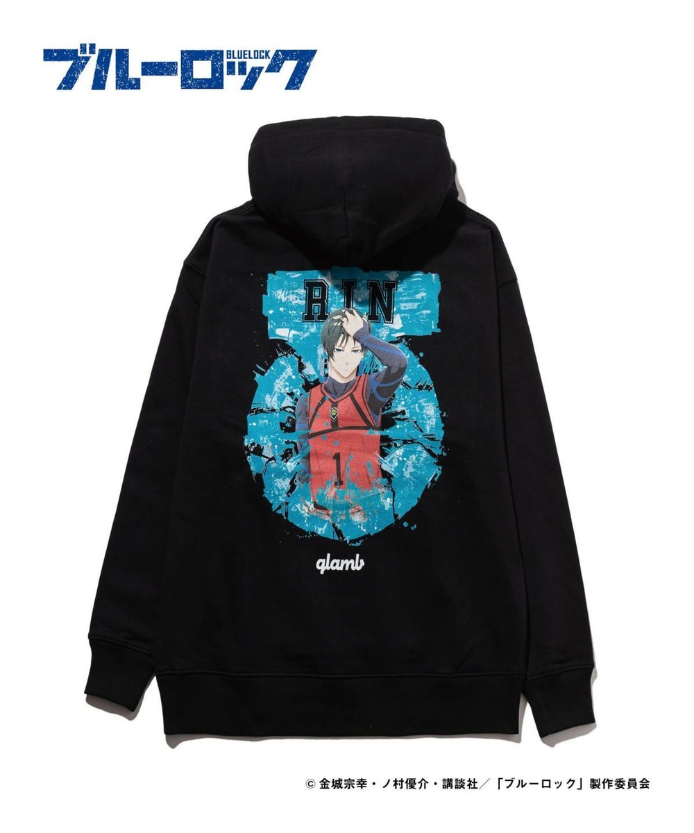 ザ*ャ様 FCRB 24aw BLUE LOCK SWEAT HOODIE NA blue-Zip-Hoodie-Front-Mockup-