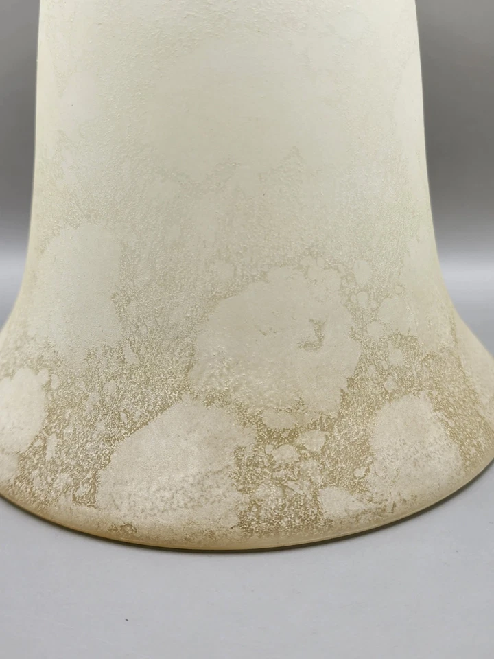 Fan Light Shade Glass Frosted Bell Sconce Beige Textured Lamp Fan Shade - Image 2 of 4
