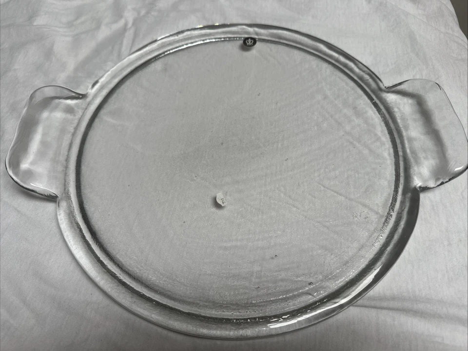 Schwere SSG Kuchenplatte / Tortenplatte Ø ca.30,5 cm ca. 36cm mit Henkeln neu