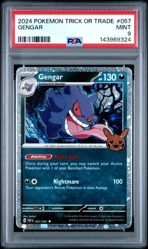 2024 POKEMON TRICK OR TRADE #057 GENGAR PSA 9