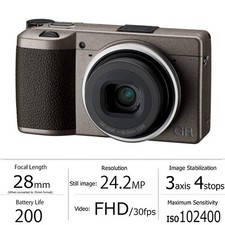 Ricoh GR III Diary Edition, Metallic Warm-Gray Body with Dark Brown Grip .