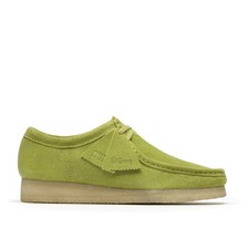 Clarks Wallabee 26183757 Mens Green Suede Oxfords  Lace Ups Casual Shoes