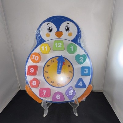 Spark Create Imagine Wooden Penguin Clock Puzzle 13 Pieces, Ages 3-7 Years