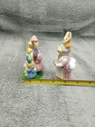 Vintage Easter Bunny Family Figurines 1994 Granny Bunny & Grandkids Pastels  — photo 9