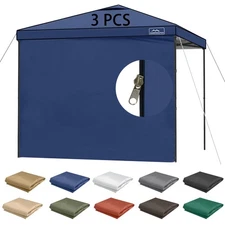 10X10 Canopy Tent Sidewalls with Zipper for Canopy Frame, 3Pcs Sunwalls Only,...