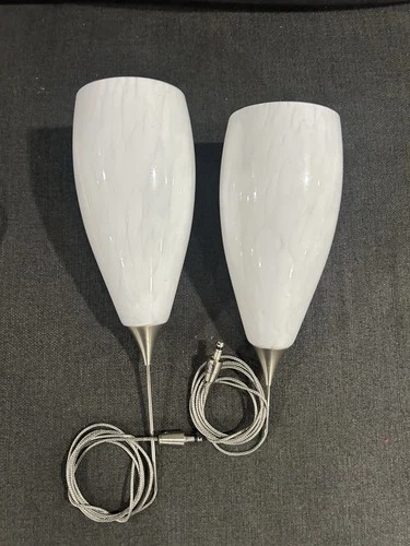 Lot Of 3 PCS Tech Lighting FJ Freejack Frosted Glass Pendant Light OAH 50” Cable