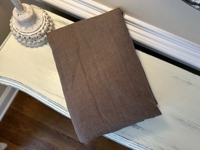 Pottery Barn Belgian Flax Linen Cotton Lined Curtain (1) 50 x108  Cafe Noir NWOT