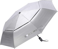 UPF 50 UV Protection Travel Umbrella 42/46 Inch Windproof Silver Coating Sun Bl