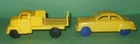 Old 1950's Marx Truck + Car for Train Load Gas Service Station playset