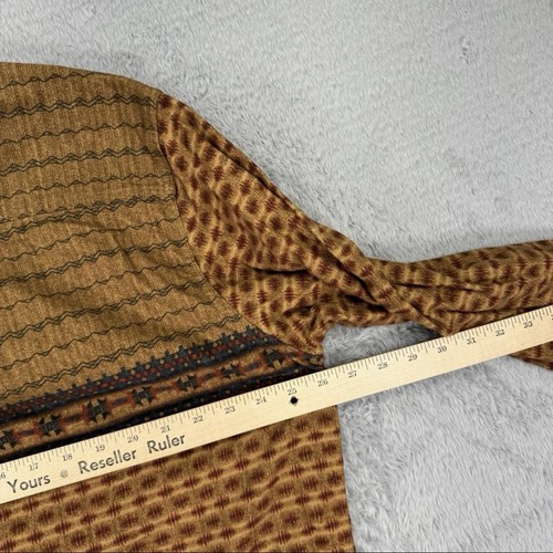 Woolrich Shirt Mens Large Brown Geometric Aztec Western Pattern Button Down - Picture 8 of 8