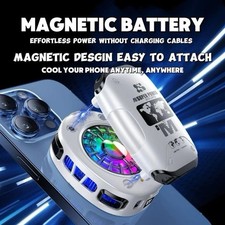 Magnetic Wireless Phone Cooler, Real-Time Temperature Display   iPhone  Android
