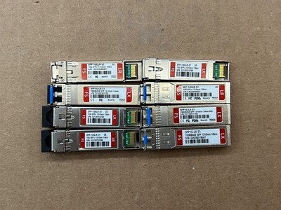 Lot of 8 FS SFP-10GLR-31 10GBASE-LR SFP+ Dell Compatible 1310nm 10km Transceiver