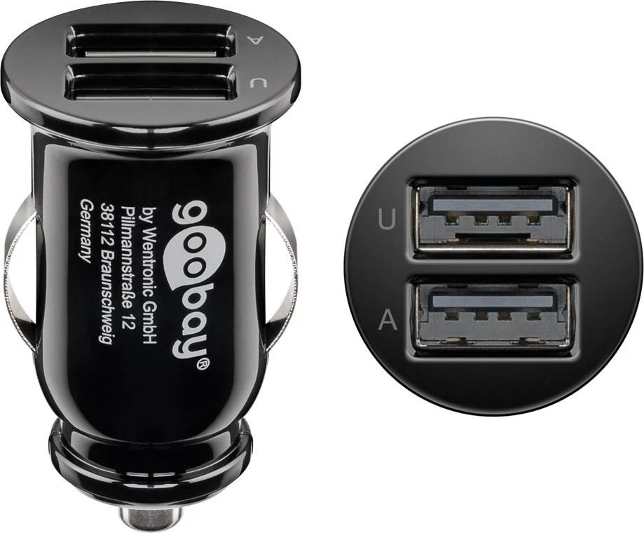 goobay Dual USB KFZ LKW Auto Ladegerät Zigarettenanzünder 12V / 24V > 5V 2,1A - Bild 3 von 4