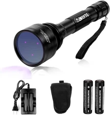 Black Light UV Flashlight, High Power Blacklight Flashlight Rechargeable, 365...