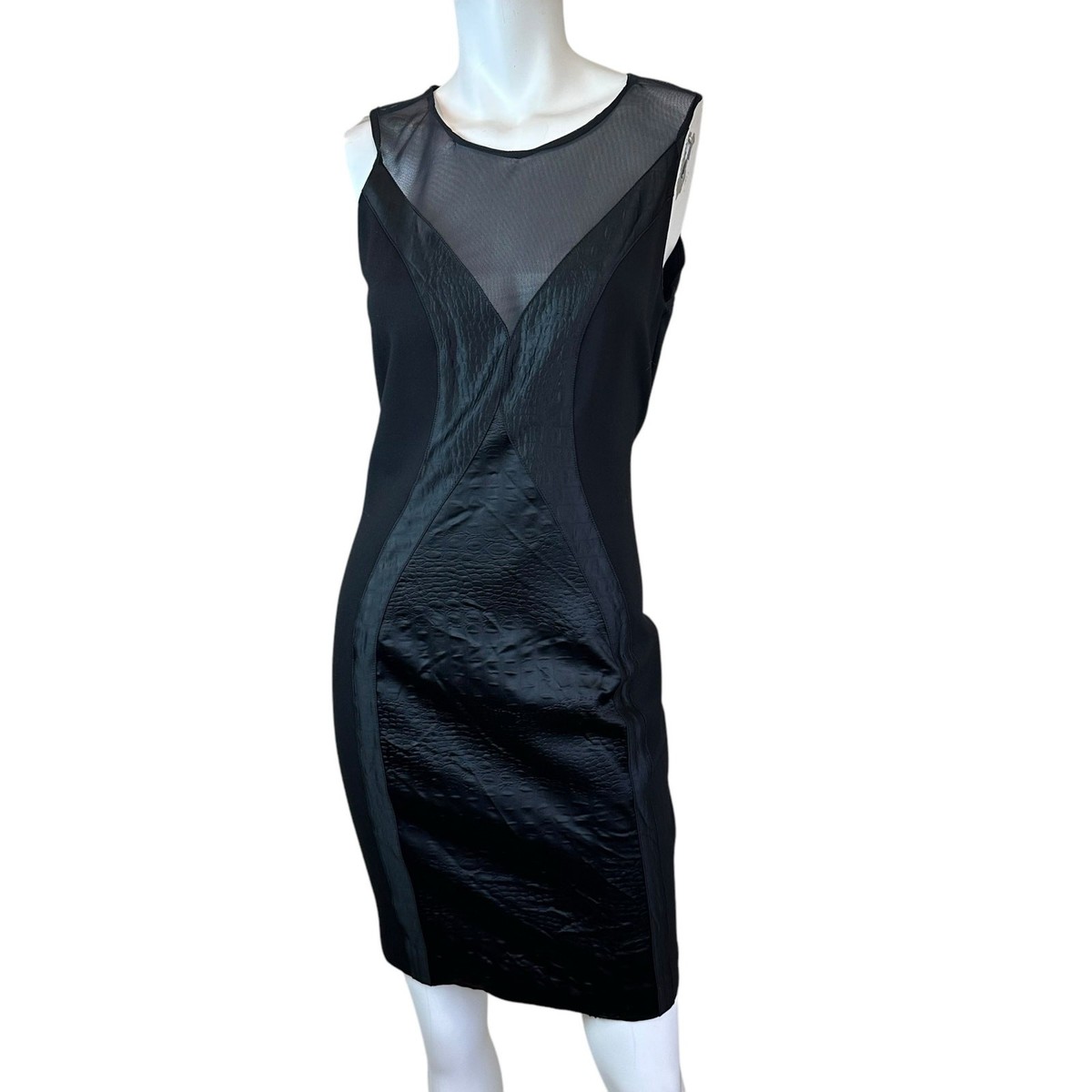 maje mesh dress Maje Rosemount Blue Black Mesh Dress Size 1 $450