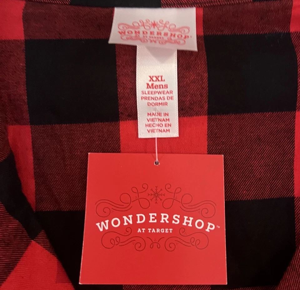 Conjunto de pijama a cuadros Wondershop at Target rojo y negro Buffalo para hombre - talla XXL Foto 2 de 4