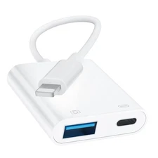 [Apple MFi Certified] Lightning to USB Camera Adapter for iPhone, iPad to USB...